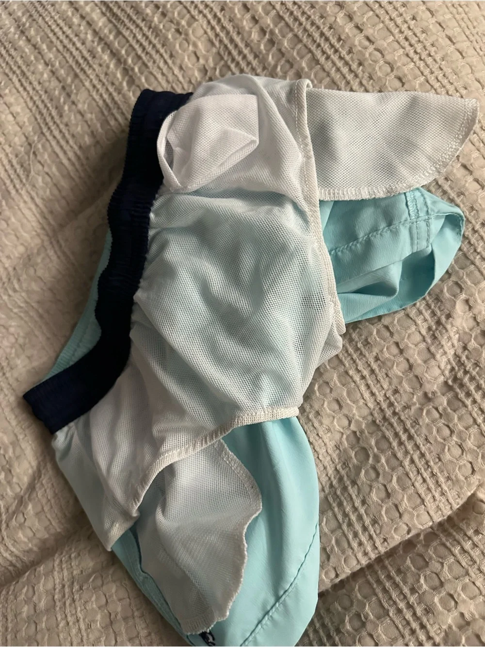 🐎Polo by Ralph Lauren boys Light Aqua Drawstring swim trunks